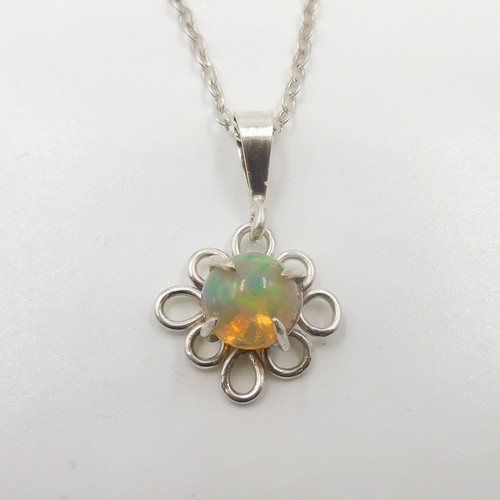 DKC-2039 Necklace, Ethiopian Opal Cabochon $180 at Hunter Wolff Gallery